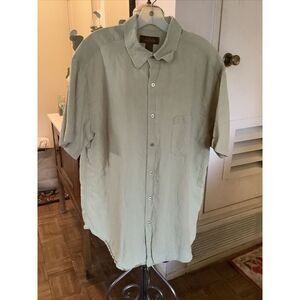 Tasso Elba Linen Hawaiian Style Shirt XL